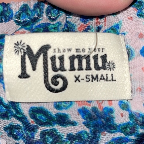 SHOW ME YOUR MUMU SMYM Blue Floral Halter Maxi Dress Heather Halter Maxi XS - Picture 7 of 8